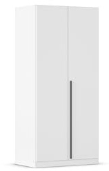 Rauch Möbel ALBA, Kleiderschrank, Farbe Weiß, Breite 91 cm | Schrank, 2-türig, Zubehör Basic, für Schlafzimmer, Kinderzimmer, Babyzimmer, Homeoffice, Garderobe, Flur