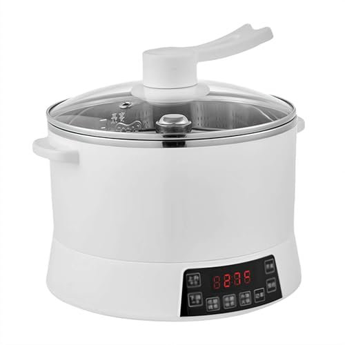 SAYEYBU Weiß, Reiskocher Mit Reduziertem Zuckergehalt Und Entzuckerung Funktion, 4 L Fassungsvermögen, Edelstahl Und PP, Intelligente Touch-Steuerung, Für Gesundes Kochen