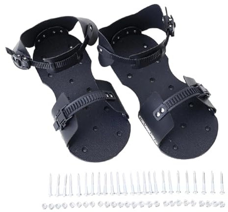 Milageto Zapatos aireadores de césped Suela aireadora de césped Aireación eficiente de patios y jardines Zapatos con púas para revestimientos resinosos, Clavo de 3.6 Cm