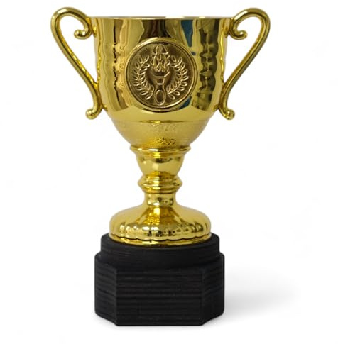 Trophy Monster Beacon Gold Plastic Trophy Cup Award Budget Award | for Clubs, Schools & Presentations | 125mm