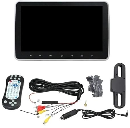 10.1 Inch Car Video Players DVD Player Portable MP5 LCD Screen HDMI Headrest Touch Button Rear Seat Display(2 DVD Player Monitor)