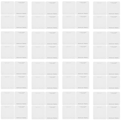 GOOHOCHY Press on Nail Display Cards 40Pcs White Thickened Cardstock for Salon Nail Art Display and Manicure Showing Board