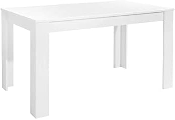 byLIVING Esstisch NEPAL / Moderner Küchentisch in Weiß / Großer Tisch / 140 x 80, H 75 cm