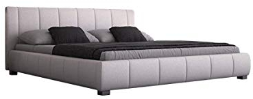 Sedex Luna Polsterbett 140x200 cm Doppelbett/Bett/Designerbett/Kunstleder weiß