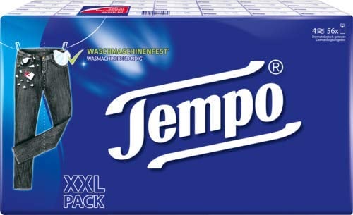 Tempo tissue Limited Edition - 6 packs of 56x10 tissues each - Velvety soft and biodegradable
