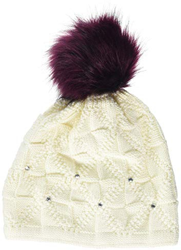 Döll Mädchen Pudelmütze Strick Mütze, Weiß (Snow White 1050), 51