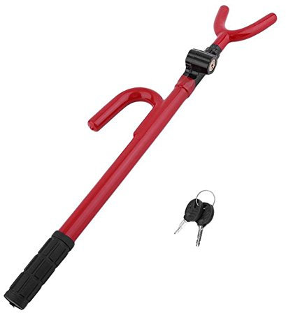 Easy-topbuy Coche Volante Antirrobo Dispositivo Barra Bastón Antirrobo Reforzada Cerradura de Volante