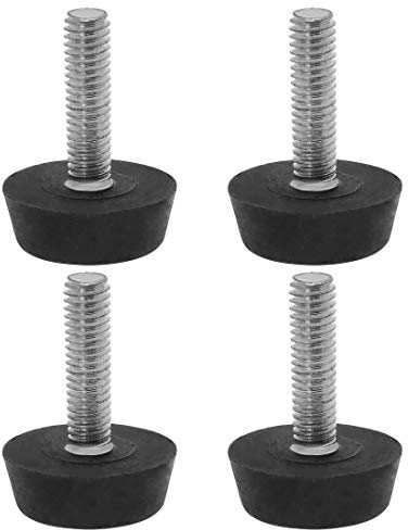 sourcing map M6 x 22 x 22mm Pieds de Nivellement Réglables 4 Pcs pour Meubles, Protection de Sol pour Pieds de Table et de Bureau