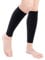 Chaussettes de Compression Mollet, Chaussette de Contention sans Pieds pour Hommes et Femmes, 20-30mmHg Manchon de Compression Mollet pour Shin Splint, Veine Variqueuse, Oedème (Black, L)