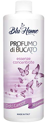 BLU HOME Parfum de Linge, Formule Hyperconcentrée pour Machine à Laver (Bonbons Caresses, 500 ml)