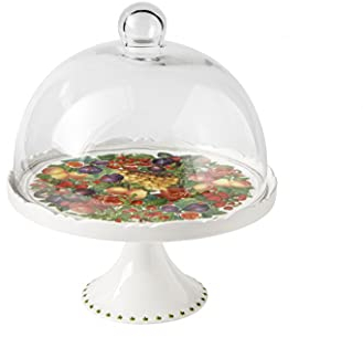 Brandani ALZATA PORCELLANA LE PRIMIZIE CON CUPOLA IN VETRO