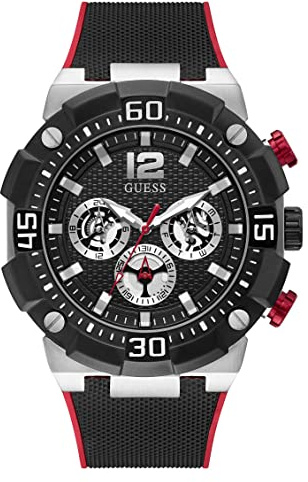 GUESS Herren-Armbanduhr, Edelstahl, multifunktional, 50 mm