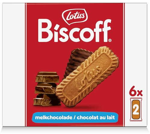 Lotus Biscoff | Biscuit XL Caramélisé Nappé Chocolat au Lait | Format Pocket | Emballé en Sachet de 2 Biscuits | Ingrédients d'Origine Naturelle | Sans Colorant | 6x2 | 162g (L'emballage peut varier)