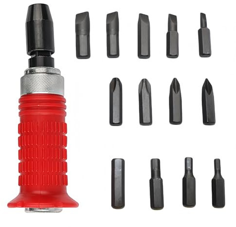 14PCS Impact Batch Screwdriver Set Knockable Screwdriver Bit Combination Set Repair Disassembly Hand Tool