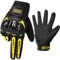 LVNRIDS Motorrad Handschuhe Touchscreen Vollfinger Handschuhe Atmungsaktiv Fahrradhandschuhe Reithandschuhe für Radfahren Airsoft Motorrad Gelb L