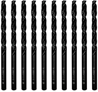 DelitonGude 5,2mm Foret HSS M35 Cobalt Twist de, acier rapide, jeu 10, convient pour aciers, fonte et autres métaux (5,2 mm)