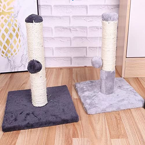 Light Grey Multi-Level Cat Climbing Tower with Ladder - Stable Cat Scratch Post & Play House for Kitty & Kitten - 28 * 28 * 37cm