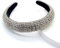 Damen Strass Stirnband Bling Gepolstert Barock Kristall Mode Haarband Party Für Braut Krone Haarreifen Hochzeit Haarschmuck (Silber 2)
