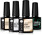 UR SUGAR No Wipe Base and Top Coat, 4 Pcs Glow in The Dark Matte Glossy Shine Finish Gel Base Top Coat Kit Long Lasting Soak Off LED Gel Nail Polish For Home DIY and Nail Salon