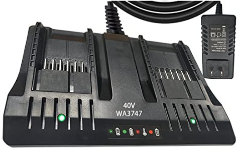 ANOPIW WA3747 Dual Fast Charger Replace Worx WA3747 40V Portable Charger Compatible with Worx 40V Battery WA3580 WG180 WG280 WG380 WG580 Lithium Battery…