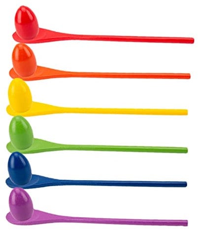 Voiakiu Jeu de Cuillère à Oeufs | Jouets de Sport Amusants en Plein air | Carnaval Oeuf et Cuillère Jeu de Relais pour Les Enfants et Les activités familiales Vacances en Plein air