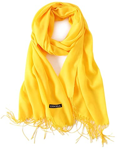 Whoiy Casmir Schal, Schal Frauen Weich Einfarbig 200X70cm Warmer Übergroßer Winterschal-Poncho