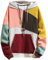 Zifipeoed Hoodie Herren Techwear Kapuzenpullover Hip Hop Hoodies Sweatshirt Harajuku Streetwear Patchwork Pullover Rosa Gelb XXL