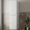 Artis® Centro 1200 x 350mm Wall Mounted Tall Bathroom Cabinet Wall Hung Tall Boy Unit 2 Door Bathroom Furniture Storage Cupboard Tallboy, Soft Close Doors, White Gloss