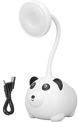 Kinder-Tischlampe Im Panda-Stil, Niedliches Flexibles LED-Nachtschreibtisch-Leselicht für Kinder, Studenten, weiß