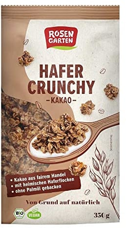 ROSENGARTEN Hafer-Crunchy, Kakao, 350g (1er Pack)