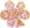 Haxtec DND Würfel Set Lila 7PCS Polyederal D&D Würfel RPG Dungeons und Drachen-Lila Grün Shift Glitter Flakes-Fantasy Traum