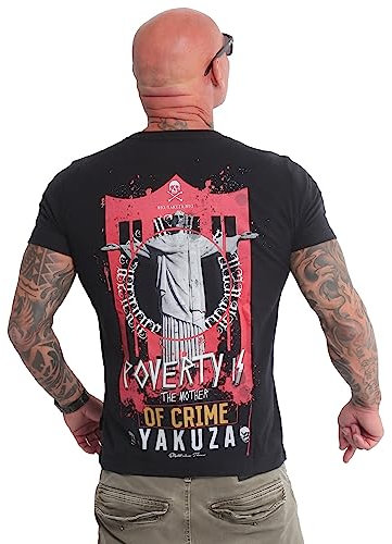 Yakuza Herren Poverty T-Shirt, Schwarz, 4XL