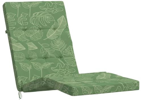 vidaXL Liegestuhl Auflage 2 STK., Kissen für Liegestuhl Gartenstuhl, Wasserabweisendes Stuhlkissen, Stuhlauflage Gartenkissen Sitzpolster, Blattmuster Oxford Gewebe