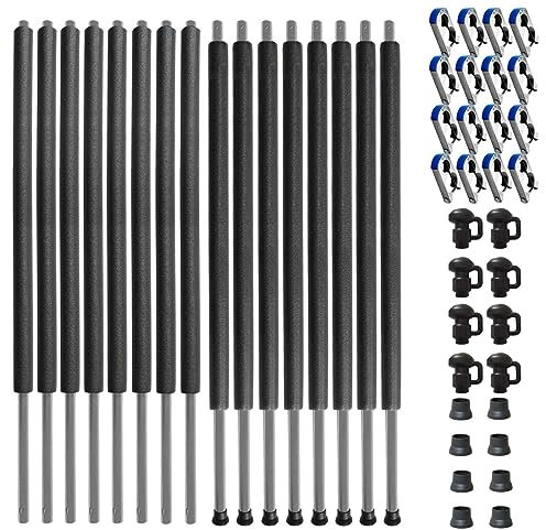 Baunsal® Trampolin Netzstangen 8 x Ø 28 x 1,2 mm x 246,5 cm (JS-IN) Trampolin Stangen Ersatz Trampolin Ersatzteile Stangen Trampolin Ersatzteil Netzpfosten Netzstangen Trampolin Netzstange
