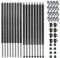 Baunsal® Trampolin Netzstangen 8 x Ø 28 x 1,2 mm x 246,5 cm (JS-IN) Trampolin Stangen Ersatz Trampolin Ersatzteile Stangen Trampolin Ersatzteil Netzpfosten Netzstangen Trampolin Netzstange