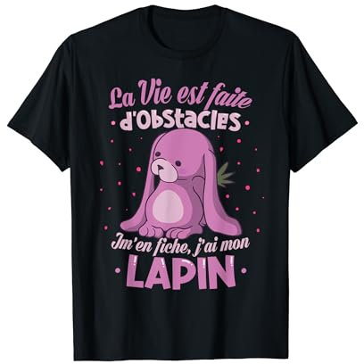 Tshirt Lapin Humour Drole Femme Fille Enfant J'ai mon Lapin T-Shirt