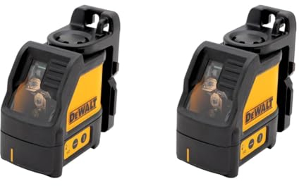 DEWALT Kreuzlinien-Laser (selbstnivellierend, horizontale und vertikale Laserlinien, Laserfarbe Rot, Laserklasse 2, 2-Tasten-Bedienung, inkl. Wandhalterung, Batterien und Koffer) DW088K