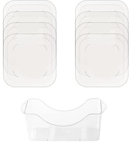 Plato Para Escupir Huesos, 9 Uds., Acrílico Cuadrado Transparente, Pequeños Platos Para Aperitivos, Plato Para Pastel De Postre De Fruta Seca Para El Hogar, Mesa De Comedor Casera