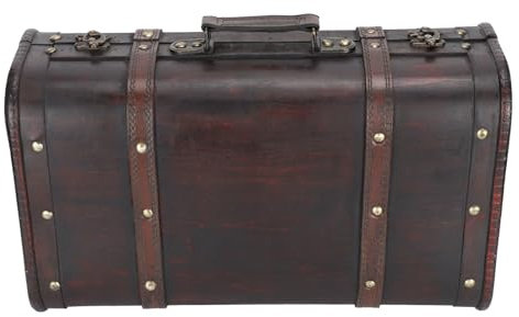 Nostalgischer Retro-Koffer, Starke Funktionalität, Großes Fassungsvermögen, Personalisiertes Schnallenschloss, Langlebiger Griff, Retro-Kupfer-Imitationsprozess für