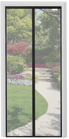 Meet Beauty Fliegengitter Balkontür 65x210cm | Magnet Fliegengitter Tür Ohne Bohren | Schwarzes Insektenschutzgitter für Tür & Balkon, Schützt vor Fliegen, Mücken & Insekten