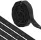 QUARKZMAN 2 Yard Druckknopfband zum Nähen, Baumwoll-Druckknopfbesatz, Schnallenband für Kleidung, Stoff, DIY-Handwerk, Schwarz