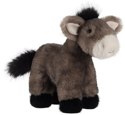 Apricot Lamb Charmanter Esel Plüschtiere für Kinder, weiche niedliche Kuscheltier für Baby Mädchen und Jungen, Flauschige Esel Grau 21 cm