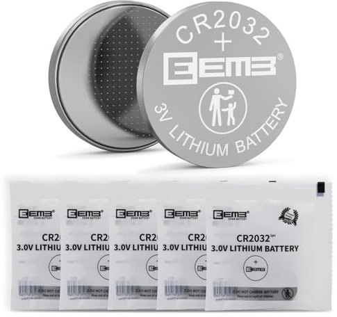 EEMB 5 Pack CR2032 Batterie 2032 Batterie 3V Lithium Bouton Batterie 3V 240mah 2032 Batterie Durable pour IOT Voiture clé à Distance air Tag Montres et étiquettes électroniques d'étagère