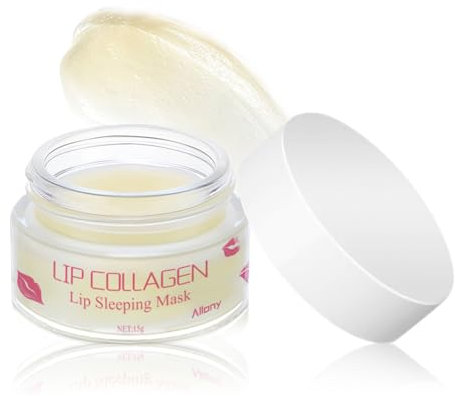 Allony Mascarilla Labios, Labial Hidratante, Lip Mask, Reparador Labial, Hidratante Labios, Reparador Labial Con Acido Hialuronico para Labios Secos Agrietados, Línea Fina y Arrugas-15g