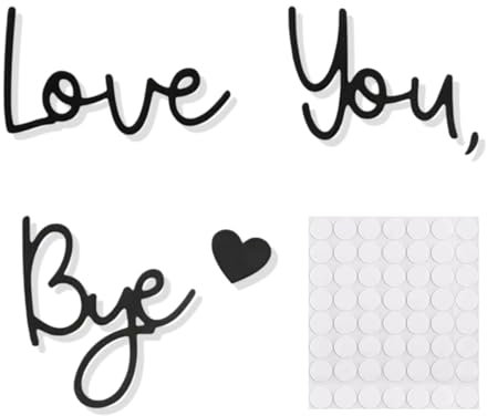 Love You Bye Above Door Sign,Love You Bye Sign,Modern Black Letter Wall Art Hallway Decor Sticker,Home Decor Entryway Doorway,Wall Decorations SignLove You Gifts