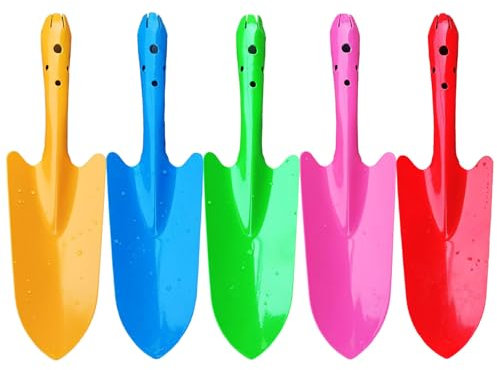 1PC Mini Pelle à Main en Métal Coloré, Truelles pour Planter des Fleurs, Creuser, Transplanter, Outils de Jardinage pour la Plantation en Terre, le Creusage et le Repiquage(Couleurs Aléatoires)