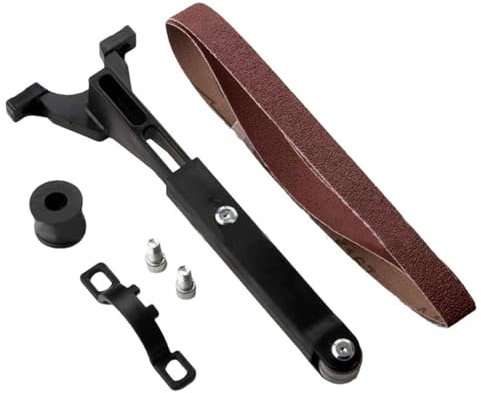 Kompakter Bandschleifmaschinen-Aufsatz, wandelt abgewinkelten Schleifer für Metallpolieren und Rostentfernung, Bastelprojekte um