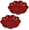 UKCOCO 2 Piezas Plato de dulces para el hogar platos de merienda platos para servir Bandeja pequeña para servir bandeja de pastel fuente redonda para servir el plastico rojo