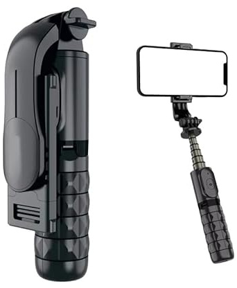 Hand-Selfie-Stick kompatibel mit Samsung Galaxy A57/A37/A27/A17/A07 | Faltbares Aluminium-Stativ, abnehmbar, kabellos, flexibel, ausziehbar, Mini-Stativ für A56/A36/A26/A16/A06