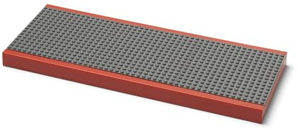 LEGO Shelf Red – Floating Shelf with 3 Baseplates – Kids Room Wall Rack – Small Display Shelf for LEGO Fans and Creators 38,5 x 2,5 x 15 cm